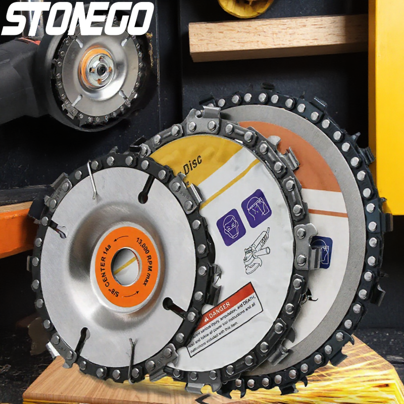 Angle Grinder 4.5 - STONEGO Holzschnitzscheibe, Holzbearbeitung, Kettenschleifer, Sägen, Plattenwerkzeug