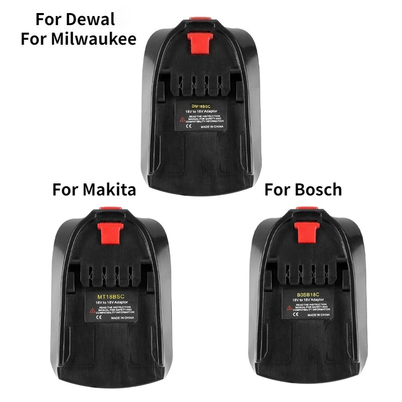 Power Tools Green Color - Batterieadapter für Bosch/Dewalt/Makita/Milwaukee 18V Li-Ionen-Akku für