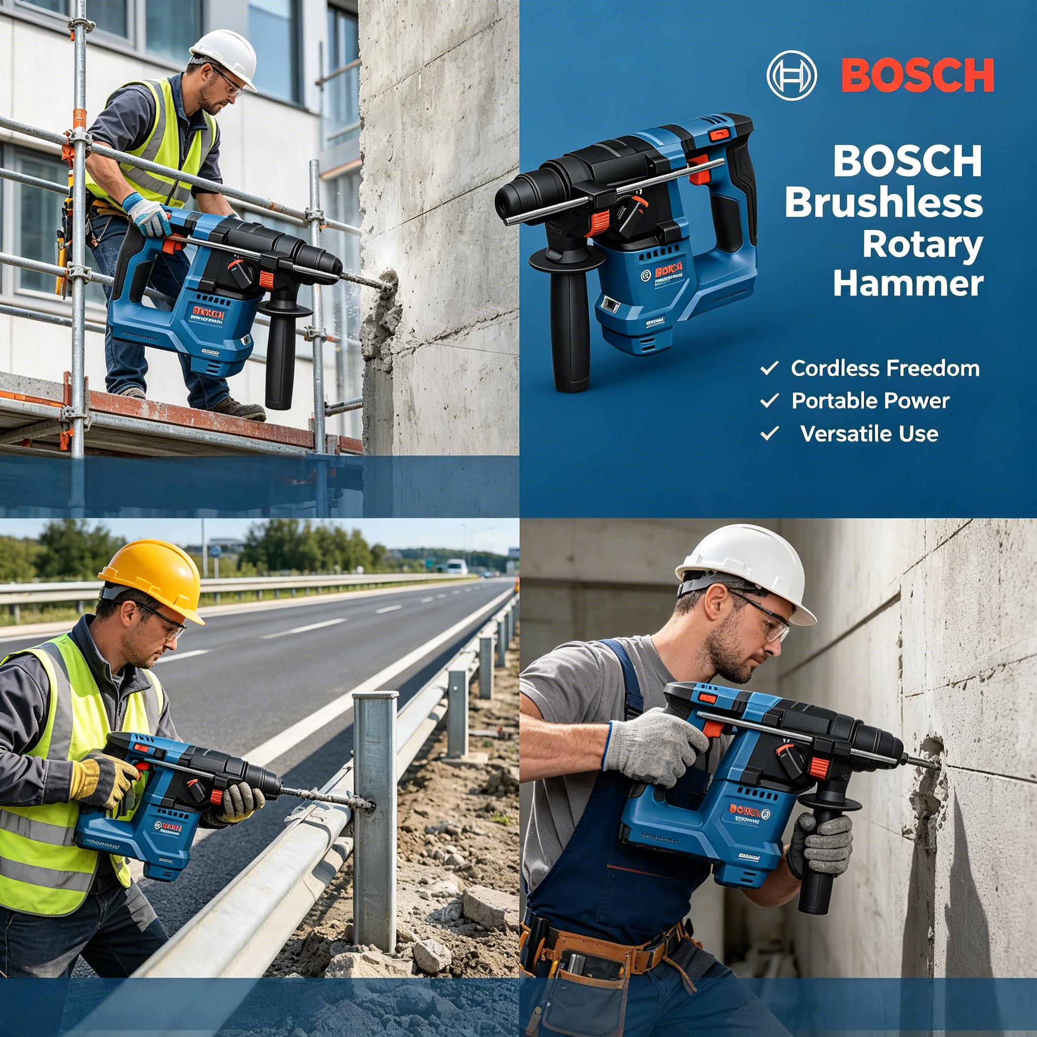 Power Tools Professional - Bosch GBH 18V-18 Akku-Bohrhammer 1,5J Schlagbohrmaschine