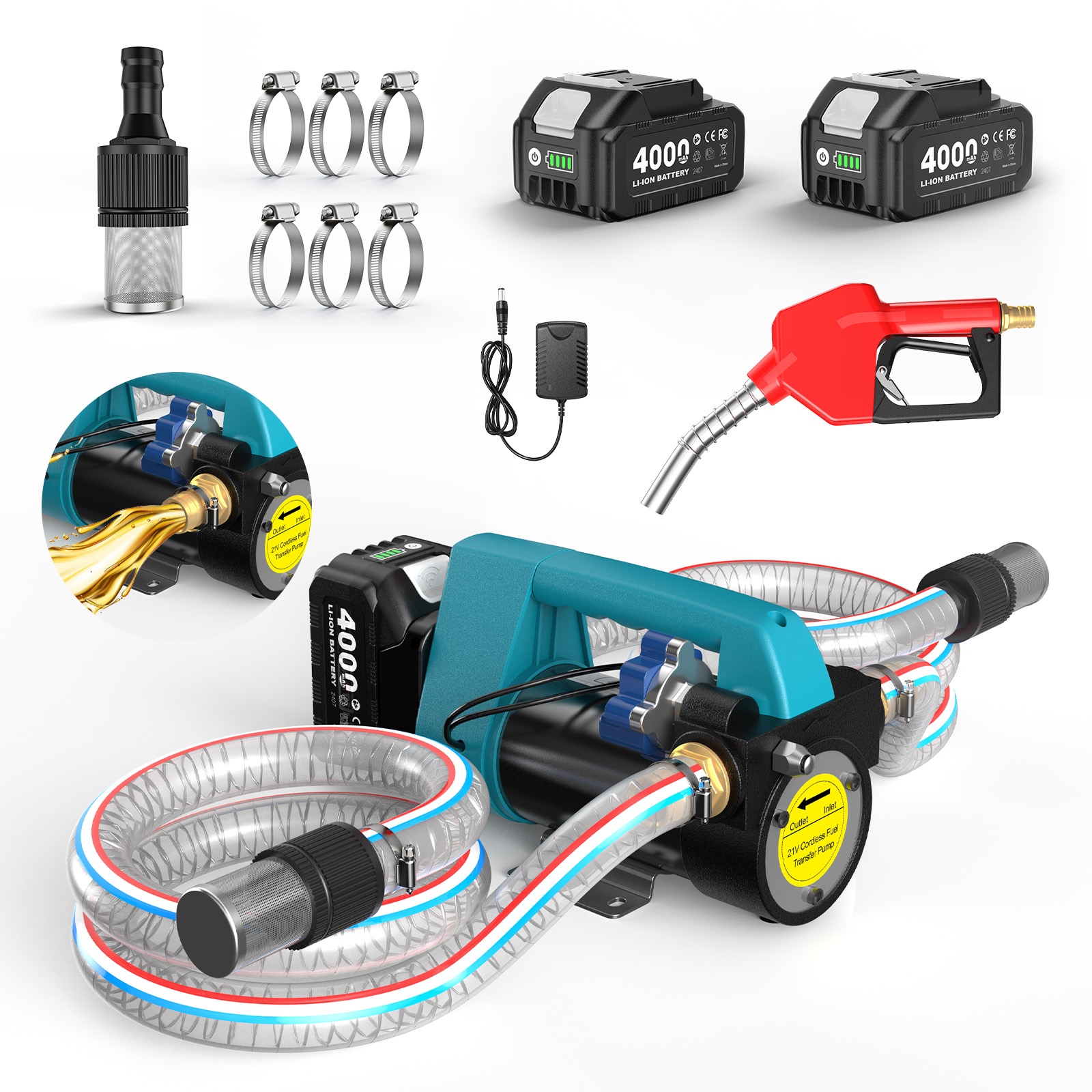 Power Tools Total - SEESII Kabellose Kraftstoffpumpe für Diesel 260W