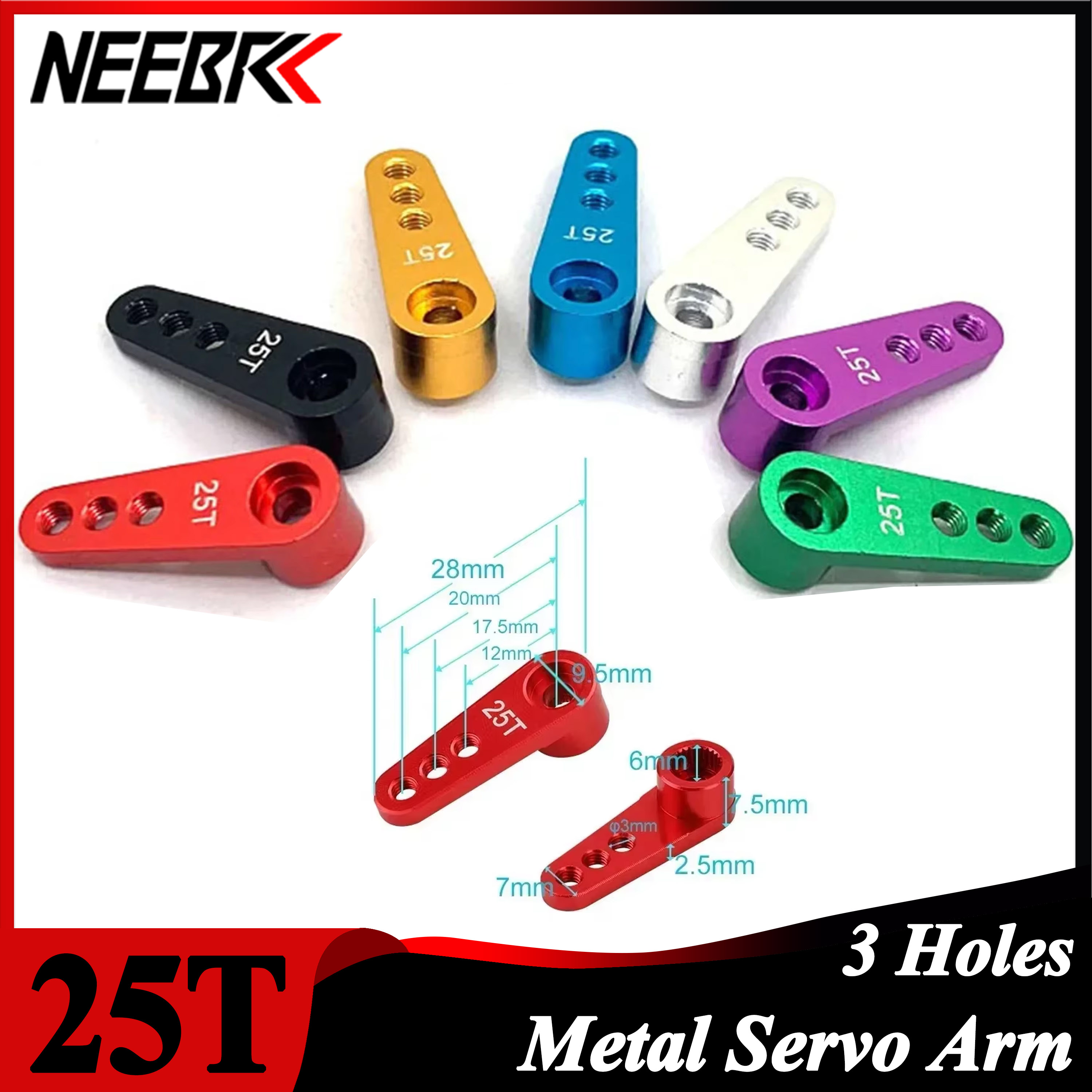 Impact Driver Cordless - NEEBRC 25T Metall Servo Arm 3