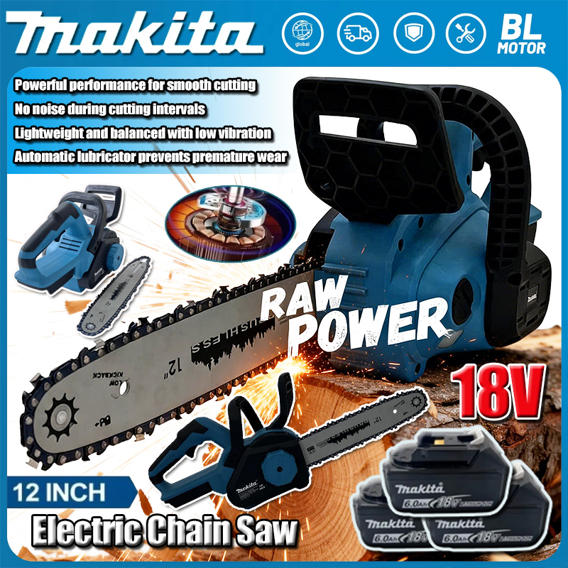 Power Tools Woodworking - Makita 12-Zoll bürstenlose elektrische Kettensäge, 1500