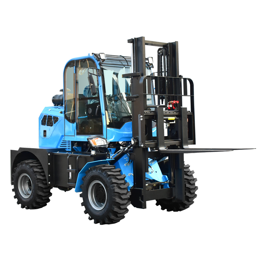 Power Tools And Engineering - Geländestapler für Bauingenieurwesen, Schwerlast-Hochleistungs-Dieselstapler mit Offroad-Reifen