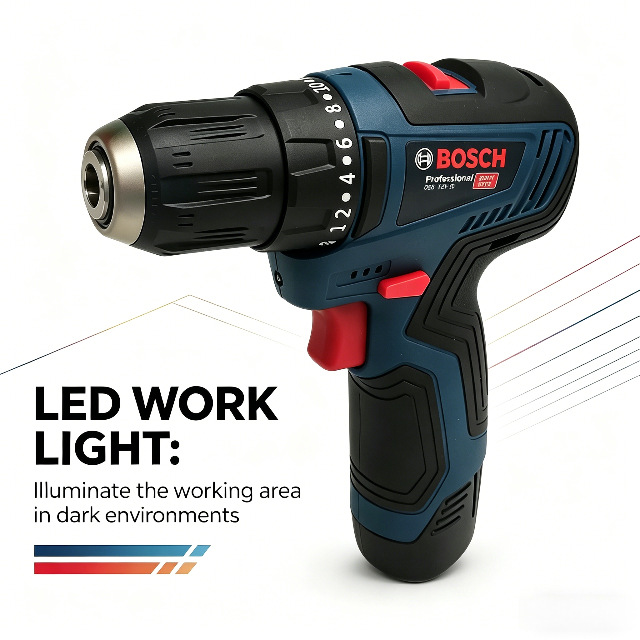 Impact Driver Cordless - Bosch-GSB 12V-30 Professional Elektrobohrer, Akku-Schrauber, Hochleistung,