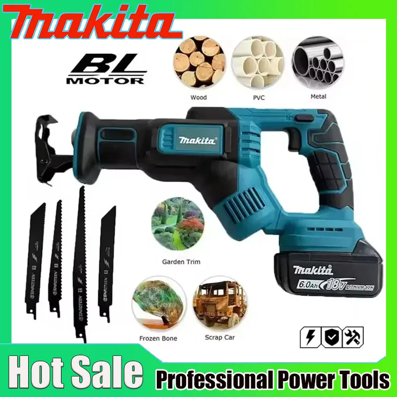 Reciprocating Saw Cordless - Makita Akku-Säbelsäge für Holz/Metall mit 4