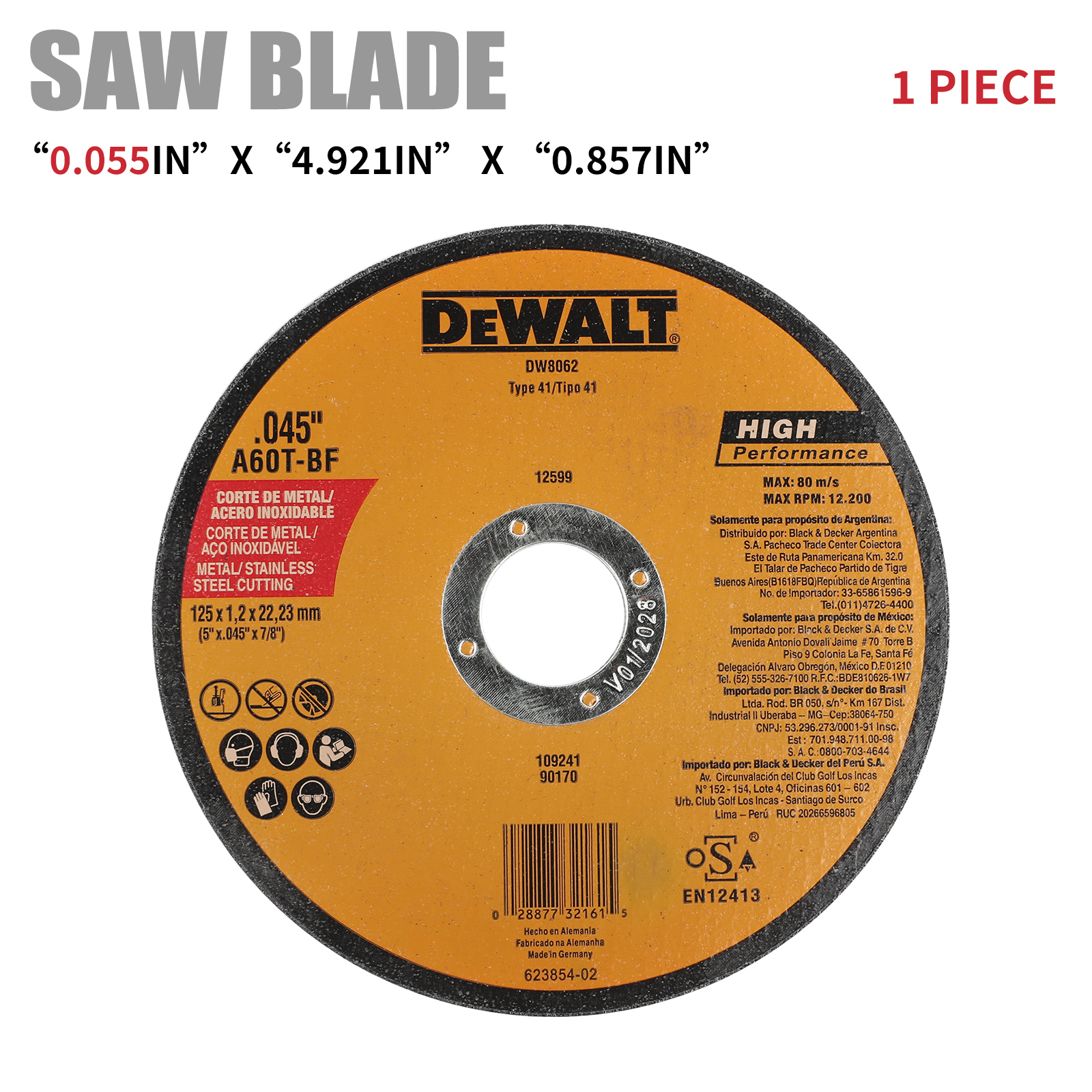 Angle Grinder 4.5 - DEWALT DW8062 4,5 Zoll x 0,045