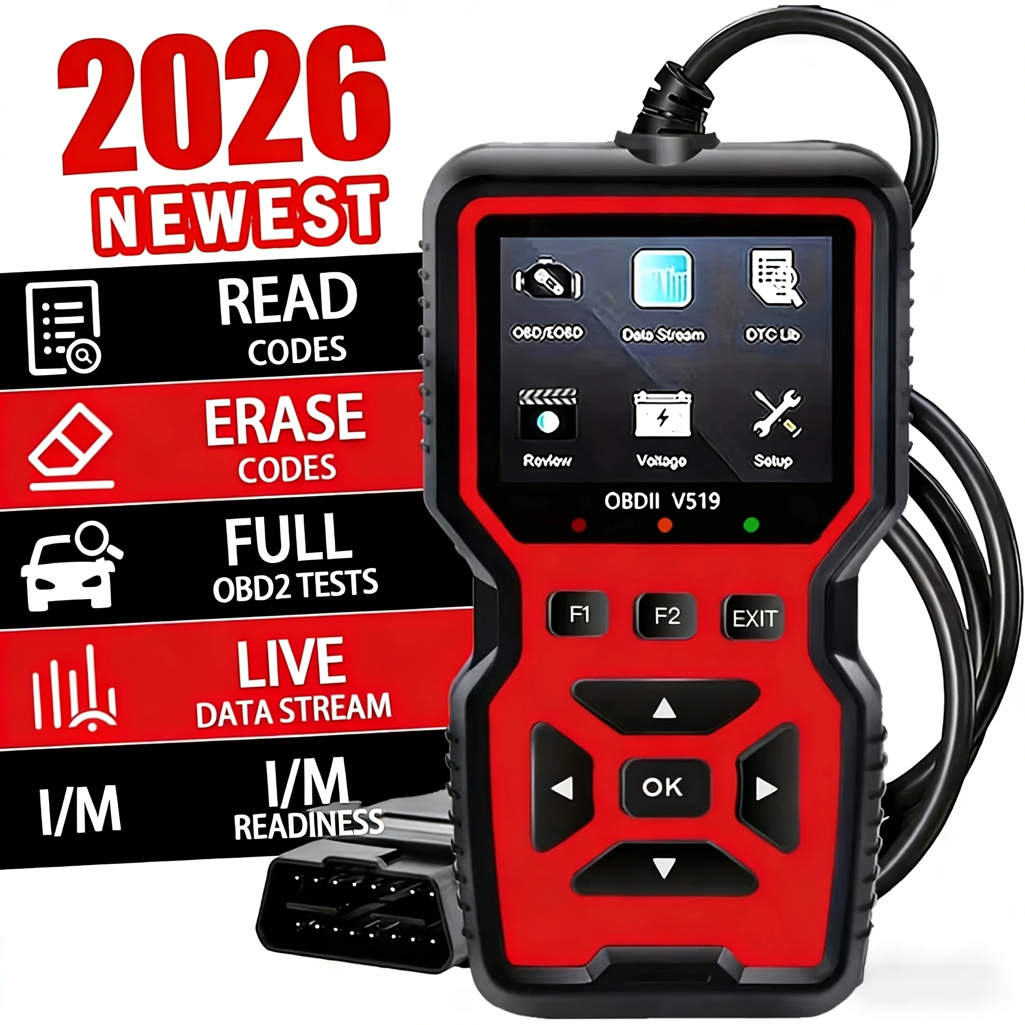 Power Tools Professional - V519 V539 Professioneller OBD2-Scanner - USB-Betrieben,