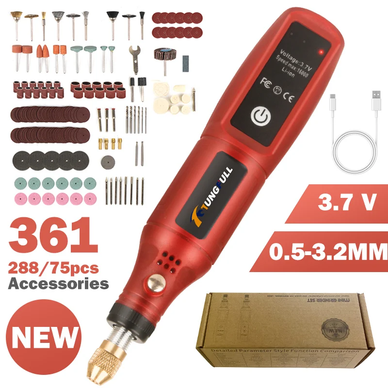 Impact Driver Cordless - USB-Aufladbarer Kabelloser Gravierstift Drahtloser Elektrischer Bohrer