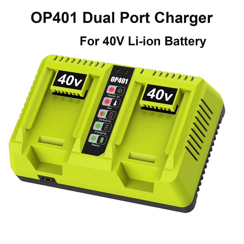 Power Tools Ryobi - Dual 40V OP401 Elektrowerkzeug-Akkuladegerät für Ryobi