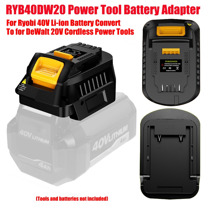 Power Tools Ryobi - HAKSINKY RYB40DW20 Elektrowerkzeug-Akku-Adapter für Ryobi 40