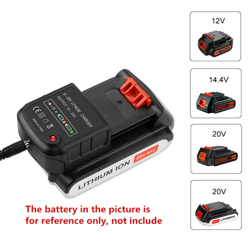Power Tools Universal Battery - Sicheres Li-Ionen-Akku-Ladegerät für Black Decker 14,4