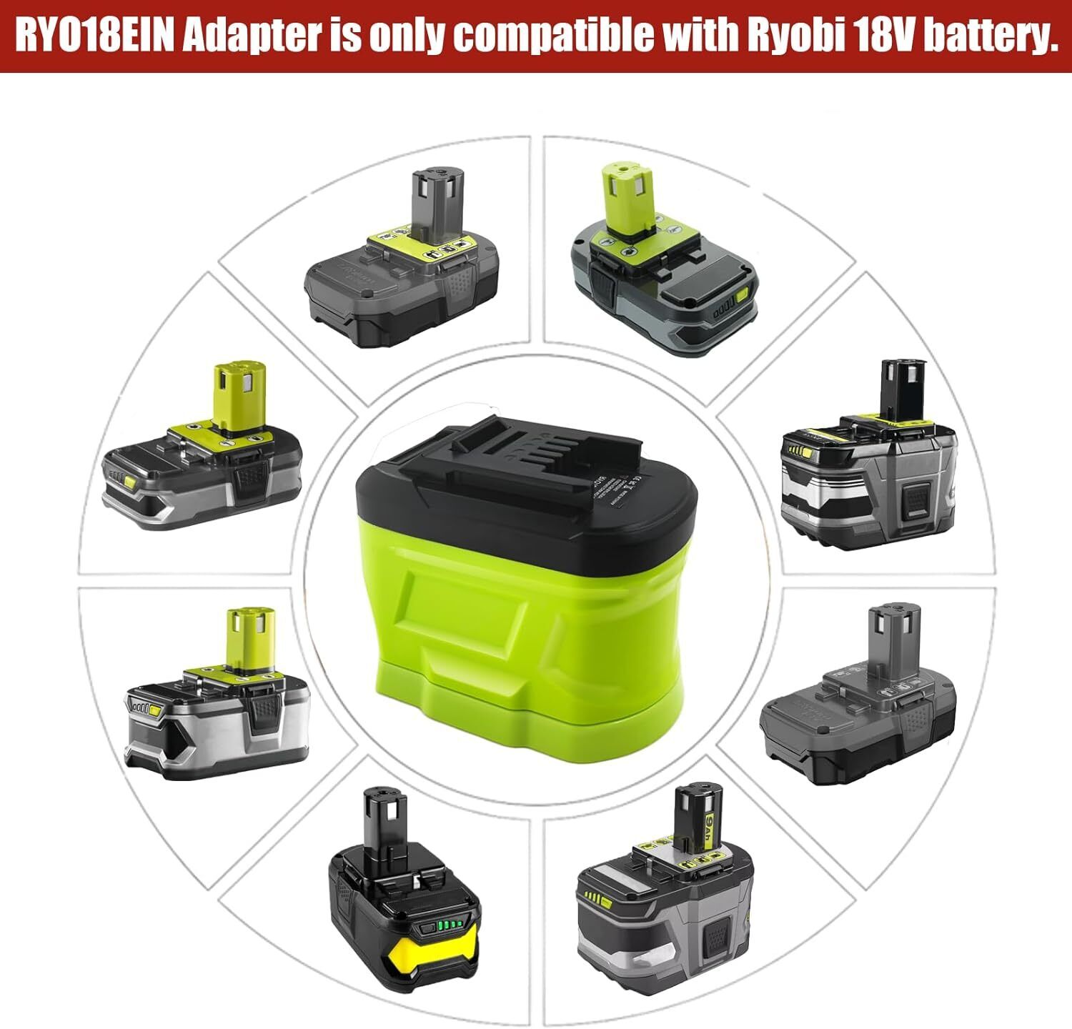 Batterieadapter für Ryobi 18V  – Power Tools Ryobi Bewertung und Preis