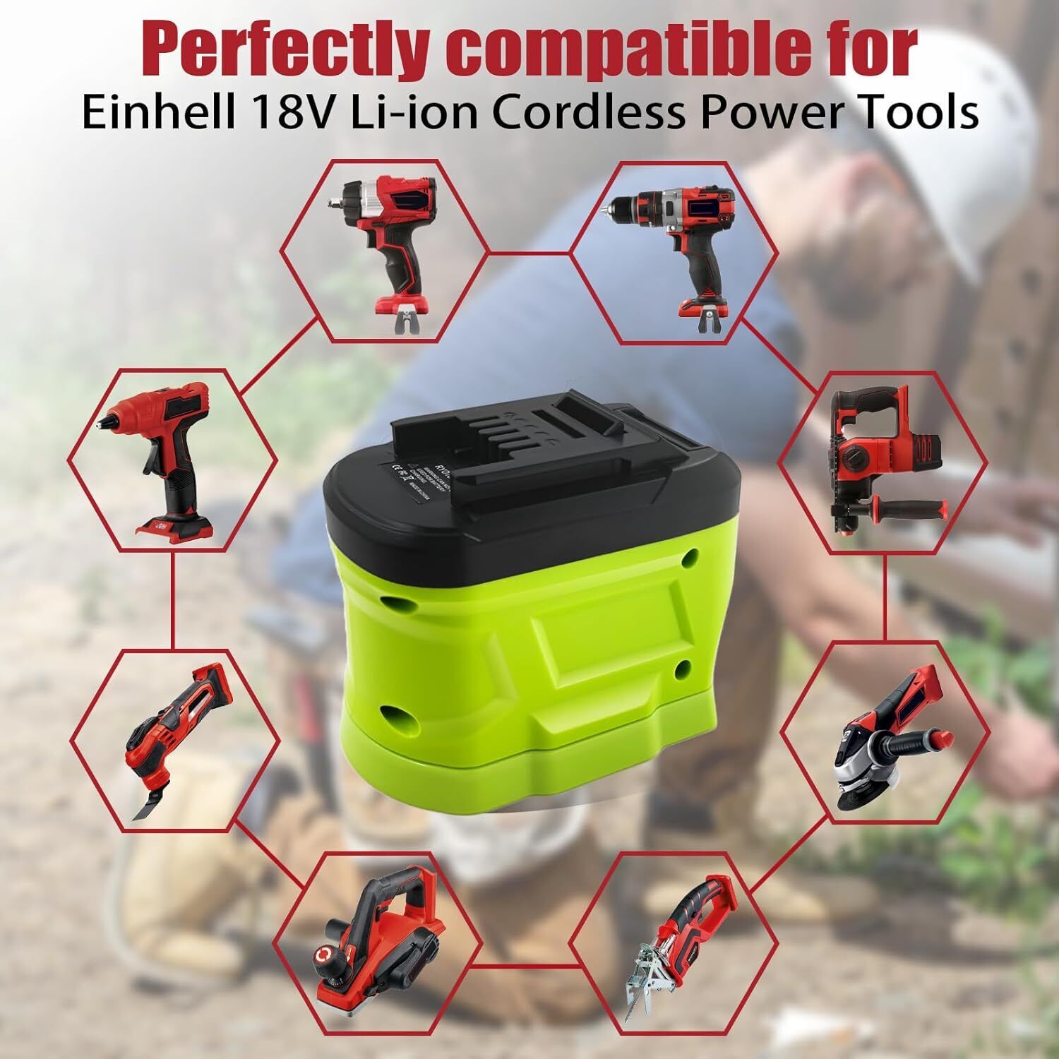 Batterieadapter für Ryobi 18V  – Power Tools Ryobi Bewertung und Preis