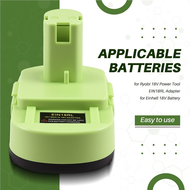 Neuer Akkuadapter EIN18RL für  – Power Tools Ryobi Bewertung und Preis