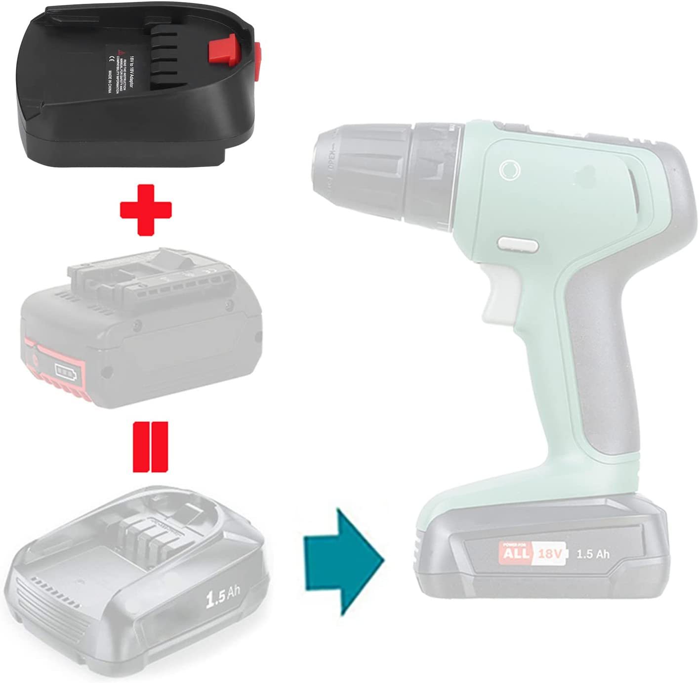 Batterieadapter für Bosch 18 V – Power Tools Green Color Bewertung und Preis