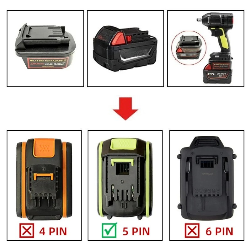 Batterie-Adapter-Konverter für – Power Tools Green Color Bewertung und Preis