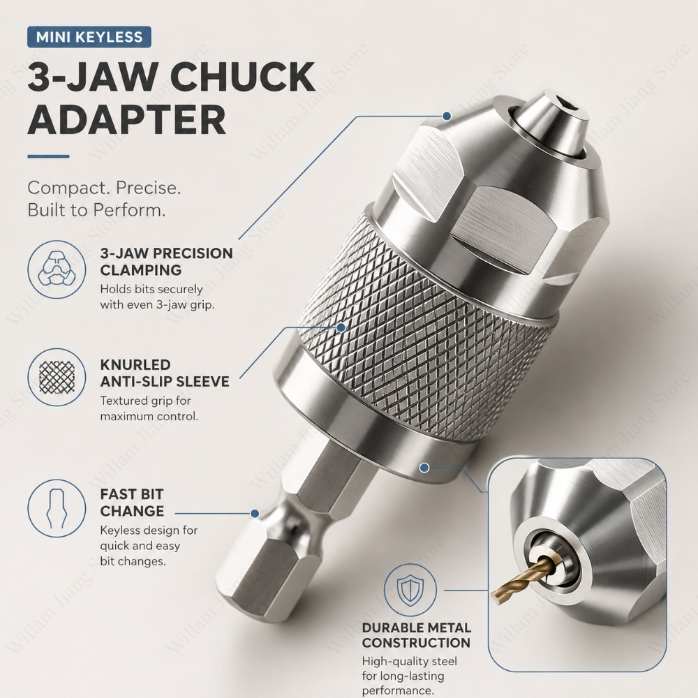 3-Backen-Bohrfutteradapter mit – Power Tools Total Bewertung und Preis
